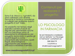 CONTENUTI DELLO PSICOLOGO IN FARMACIA B